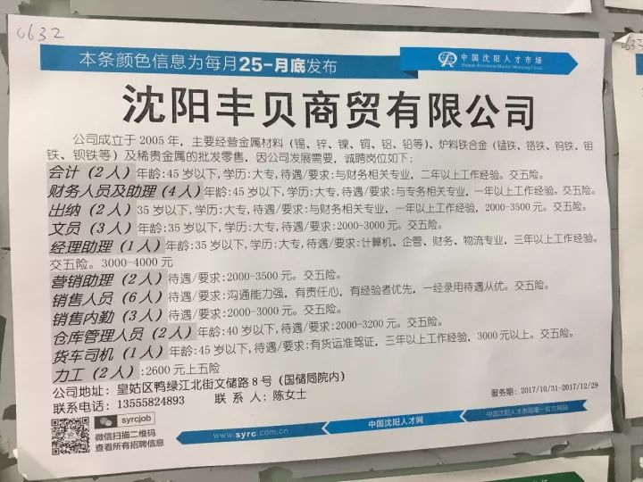 辽宁沈阳最新招聘信息汇总